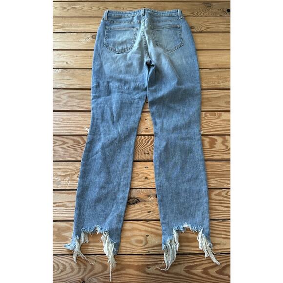 NWT L’Agence High Rise Desert Distressed jeans Size 27 Women’s Blue High Line - Picture 2 of 11